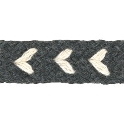 Simplicity Tape Trim 0.38" Arrows on Charcoal