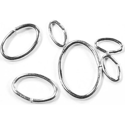 Blue Moon Findings Jump Ring Metal Multi Pack Oval Silver