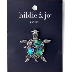 hildie & jo Metal & Shell Turtle Pendant