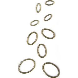 Blue Moon Findings Jump Ring Metal Multi Pack Oval Oxidized Brass