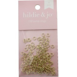 Blue Moon Findings Jump Ring Metal 4mm Gold