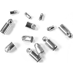 Blue Moon Findings Cord End Metal Multi Pack Tube Loop Small Silver