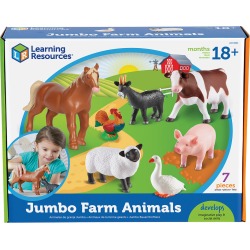 Jumbo Farm Animals, 7 Pkg