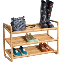 Honey Can Do 3 Tier Bamboo Shoe Rack