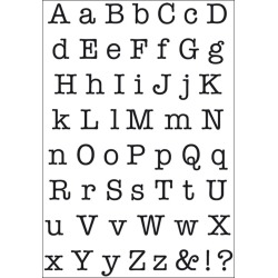 Kaisercraft Clear Stamps 6"X4" - Typewritter Font
