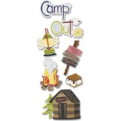 A Touch Of Jolees Dimensional Stickers - Camping - Paper Crafting - Scrapbook Supplies - Embellishments
