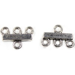 hildie & jo Findings End Bar Metal 3 To 1 Loop A Silver