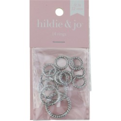 Blue Moon Findings Ring Metal Multi Pack Round Twist Silver