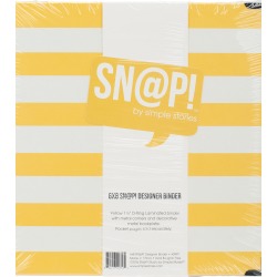 Sn@p! Designer Binder 6" x 8" - Yellow Stripe - Paper Crafting - Scrapbook Albums at JOANN