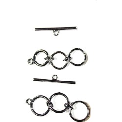 Blue Moon Findings Clasp Metal Toggle Multi Pack Extension Black Nickel