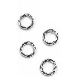 Blue Moon Findings Jump Ring Metal Rope Edge 6mm Silver