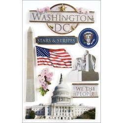 Paper House Washington DC 3 - D Stickers - Paper Crafting - Scrapbook Supplies - Stickers