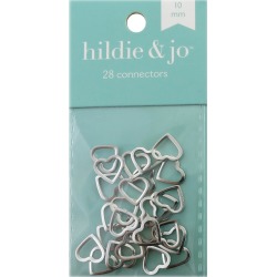 Blue Moon Findings Connector Metal Heart Silver