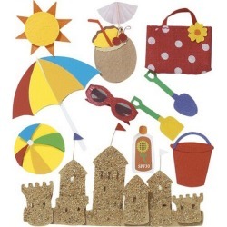 Jolee's Boutique Dimensional Stickers - Fun At The Beach - Paper Crafting - Scrapbook Supplies - Embellishments