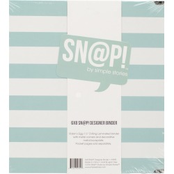 Sn@p! Designer Binder 6" x 8" - Robin's Egg Stripe - Paper Crafting - Scrapbook Albums at JOANN