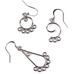 Blue Moon Findings Earring Metal Value Pack Multi Pack Assorted Silver