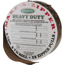 Make A Zipper Kit Heavy Duty - Brown