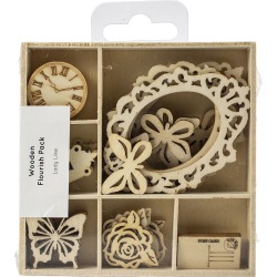 Kaisercraft Wood Embellishments Lady Like