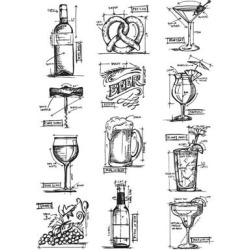 Stampers Anonymous Tim Holtz Cling Mount Rubber Stamp Mini Blueprints