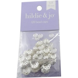 Blue Moon Findings Bead Cap Metal Multi Pack Filigree Shiny Silver