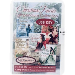 Debbi Moore USB KEY Compendium Paper Craft Collection - Christmas Fairies