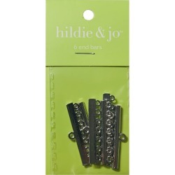hildie & jo Findings End Bar Metal 1 To 7 Loop Silver