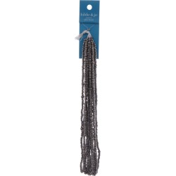 hildie & jo Seed Bead Hank Metallic Silver, Multi Sizes