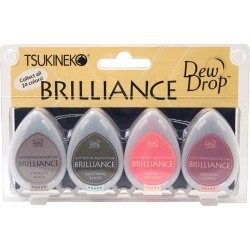 Tsukineko Brilliance Dew Drop Pigment 4 Pack Inkpad - Two Tone - Paper Crafting - Stamping - Stamp Pads & Inks at JOANN