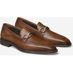 Johnston & Murphy Men's Parkes Bit - Cognac Italian Calfskin - Size 10 - M