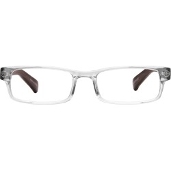 Johnston & Murphy Men's Clear Tortoise Rectangular Readers - Clear/Tortoise - Size M (+2.00)