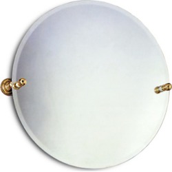 Allied Brass Round Tilt Mirror w/ Beveled Edge, Dottingham, 22 dia., Premium, Polished Nickel