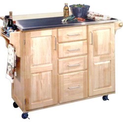 Home Styles Stainless Steel Top Kitchen Cart