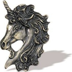 Buck Snort Hardware Unicorn Pull, Antique Brass