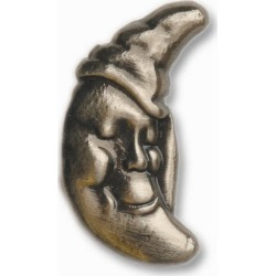 Buck Snort Hardware Smiling Moon Handle, Pewter