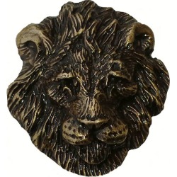 Buck Snort Hardware Lion Knob, Antique Copper