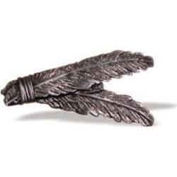 Buck Snort Hardware Feathers Pull, Antique Brass