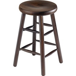 Furniture Imports Economy Backless Walnut Wood Bar Stool 30 inch found on Bargain Bro from Kitchen Source for USD $111.65