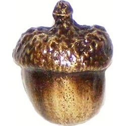 Buck Snort Hardware Small Acorn, Antique Brass