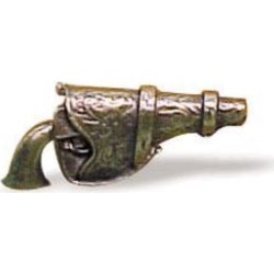 Buck Snort Hardware Gun In Holster Drawer Pull, Antique Copper