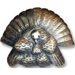 Buck Snort turkey-shaped cabinet knob in six finishes