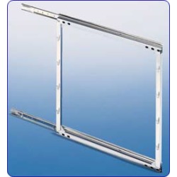Hafele 23-13/16 inch Self Closing Silver Pull-Out Frame for Angled Doors, Right Mount found on Bargain Bro from Kitchen Source for USD $110.20