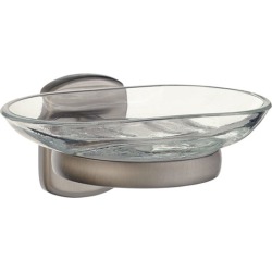Smedbo Cabin Polished Chrome Glass Soap Dish Holder 4-1/8 Depth found on Bargain Bro from Kitchen Source for USD $49.25