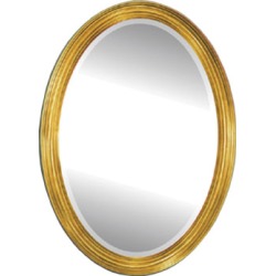 Alno 22 inchW x 32 inchH Framed Oval Mirror in Satin Nickel