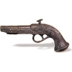 Buck Snort left facing black powder pistol drawer pull