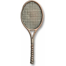 Buck Snort Hardware Tennis Racquet Drawer Pull, Antique Brass