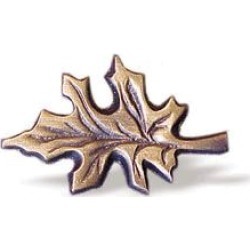 Buck Snort plated oak leaf cabinet knob