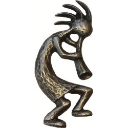 Buck Snort Hardware Kokopelli, Right Face, Pewter