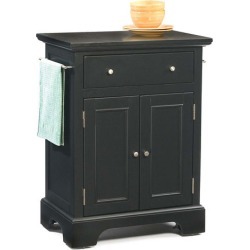 Home Styles - Bedford Small Kitchen Cart, Ebony