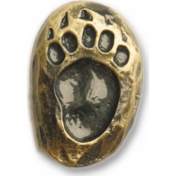 Buck Snort Hardware Single Bear Track, Left Face, Antique Brass