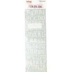 Chicken King White Creative Rub-on Transfers
